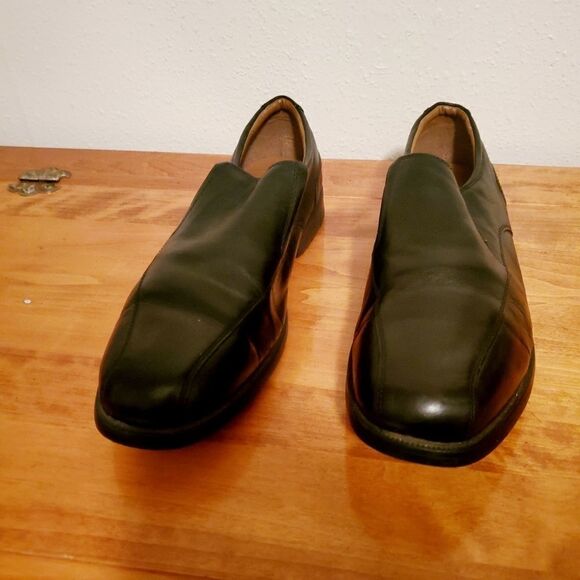 Clarks Leather Black Loafers Size 11.5 - Picture 4 of 10